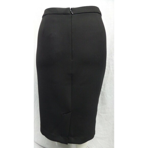 INC BLACK BUSIINESS CASUAL CAREER CLASSIC FAUX WRAP PENCIL SKIRT SIZE: 2 NEW - Picture 4 of 4